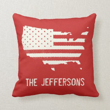 Grunge Patriotic American Flag Throw Pillow Grunge Patriotic American Flag Throw Pillow