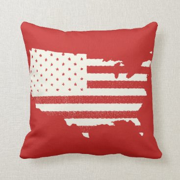 Grunge Patriotic American Flag Throw Pillow Grunge Patriotic American Flag Throw Pillow