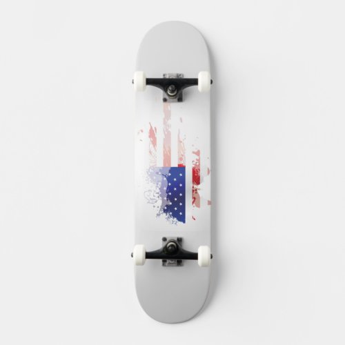 Grunge patriotic  skateboard