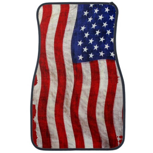 Grunge patriotic US flag Car Mat