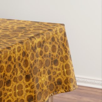 Grunge Pattern Steampunk Gold and Brown Tablecloth