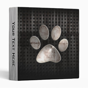 Grunge Paw Print Binder