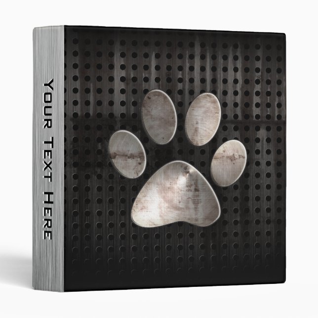 Grunge Paw Print Binder (Front/Spine)