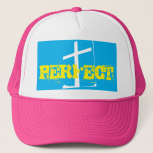 grunge PERFECT lettering & Cross Trucker Hat