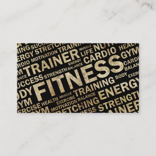 Grunge Personal Trainer Business Card