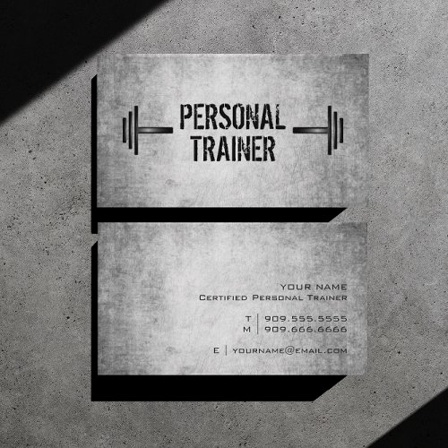 Grunge Personal Trainer Business Card