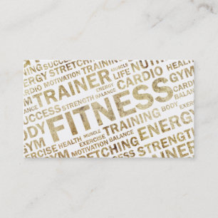 Grunge Personal Trainer Business Card