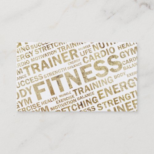 Grunge Personal Trainer Business Card
