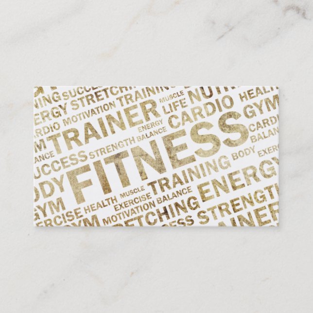 Grunge Personal Trainer Business Card (Front)