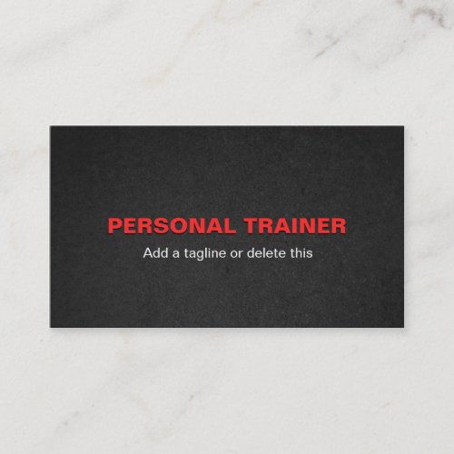 Grunge Personal Trainer Business Cards