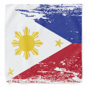 Grunge Philippines Flag Bandana