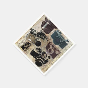 Grunge Photographer Photography Vintage Camera Paper Napkins by IAmTrending at Zazzle