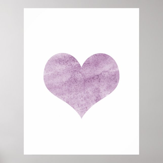 'Grunge Pink Heart'  Poster - Wall Decor (Front)