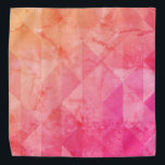 Grunge pink orange watercolor custom name text bandana<br><div class="desc">Geometric pink orange design,   watercolor bright colors</div>