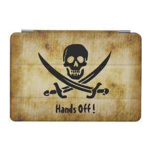 Grunge Pirate Warning iPad Cover