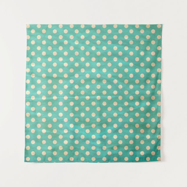 Grunge polka dots seamless pattern tapestry (Front)