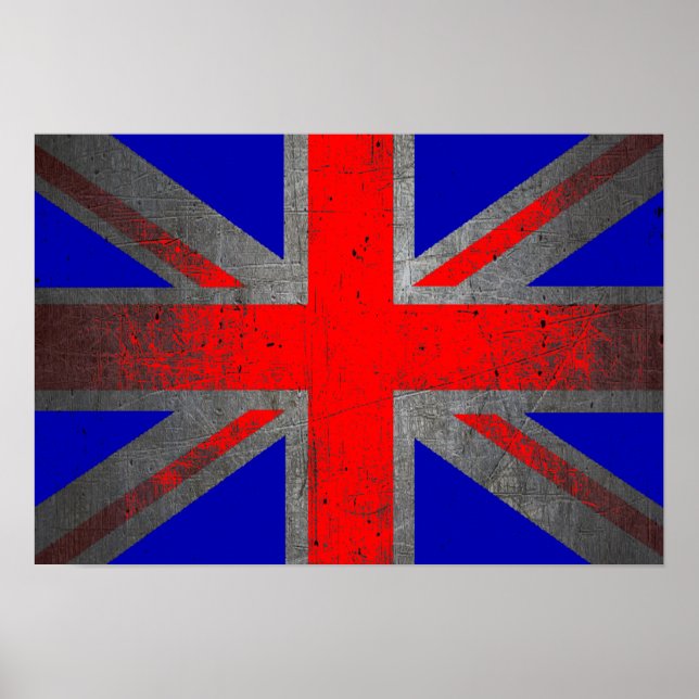 Grunge pop art United Kingdom flag poster (Front)