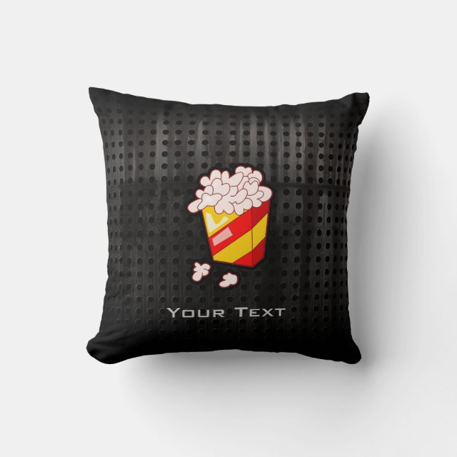 Grunge Popcorn Throw Pillow (Front)