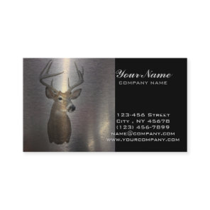 Grunge Primitive buck white tail deer Business Card