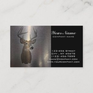 Grunge Primitive buck white tail deer Business Card