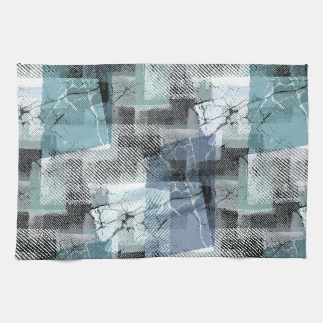 Grunge print. kitchen towel (Horizontal)