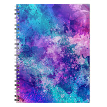 Grunge Print Spiral Notebook