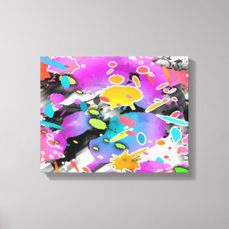 GRUNGE PUNK SPLATTER ART CANVAS PRINT