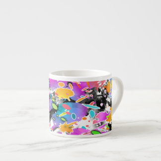 GRUNGE PUNK SPLATTER ART ESPRESSO CUP