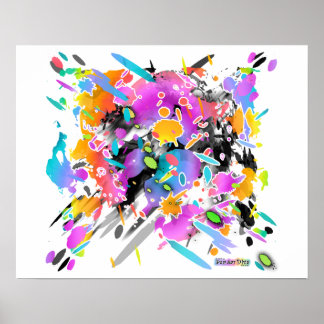 GRUNGE PUNK SPLATTER ART POSTER