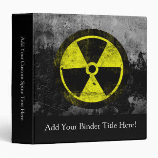 Grunge Radioactive Symbol 3 Ring Binder
