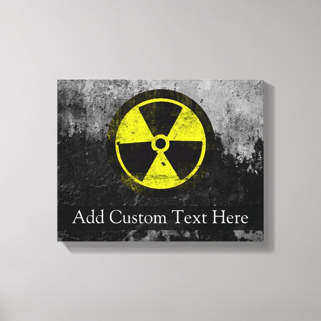 Grunge Radioactive Symbol Canvas Print (Front)