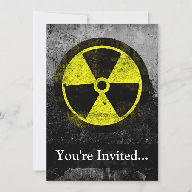 Grunge Radioactive Symbol Invitation (Front)