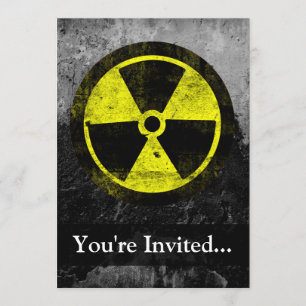 Grunge Radioactive Symbol Invitation