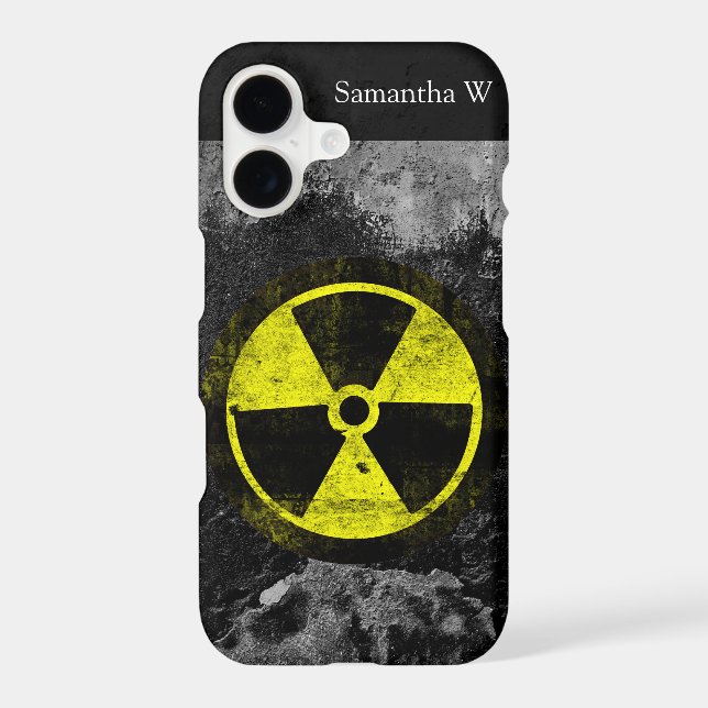 Grunge Radioactive Symbol Iphone Case (Back)