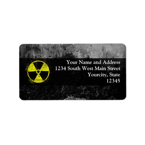Grunge Radioactive Symbol Label