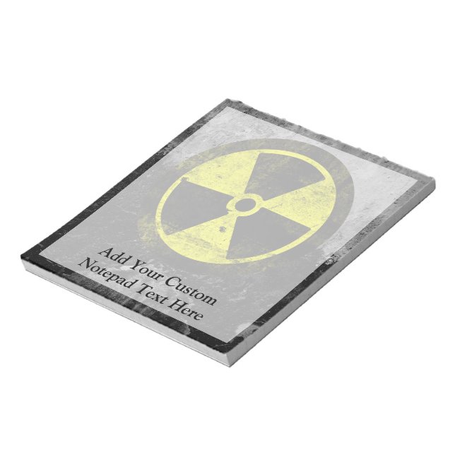 Grunge Radioactive Symbol Notepad (Rotated)