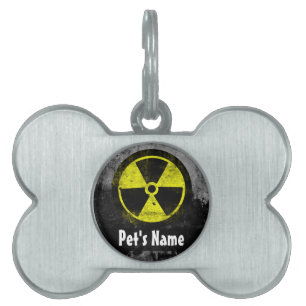 Grunge Radioactive Symbol Pet ID Tag
