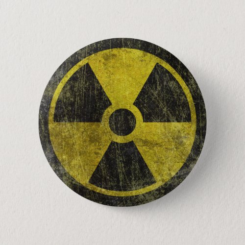 Grunge Radioactive Symbol Pinback Button
