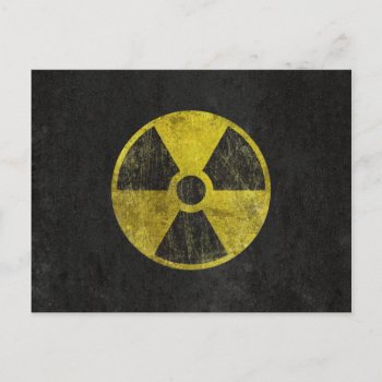 Grunge Radioactive Symbol Postcard by staticnoise at Zazzle