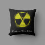 Grunge Radioactive Symbol Throw Pillow