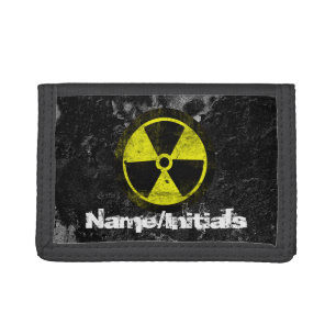 Grunge Radioactive Symbol Tri-fold Wallet