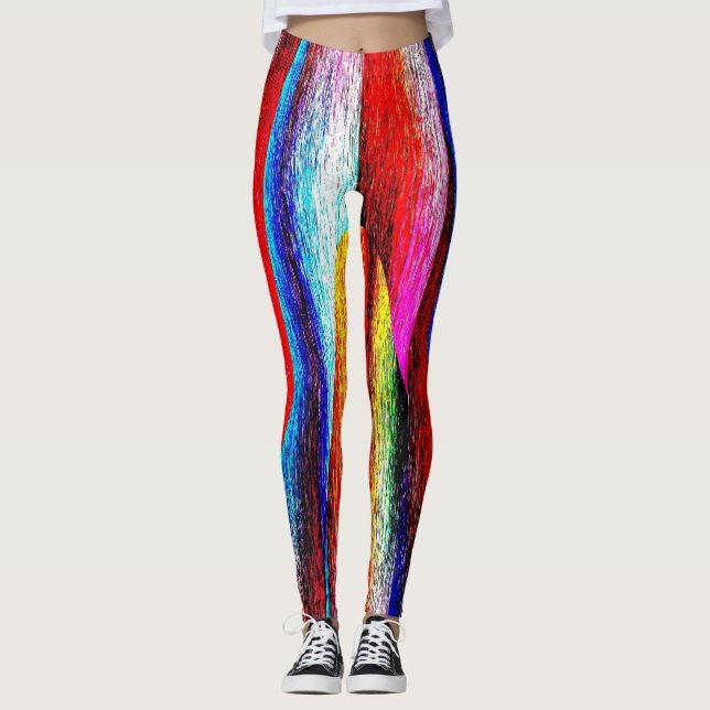 Grunge Rainbow Leggings (Front)