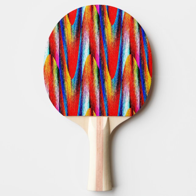 Grunge Rainbow Ping Pong Paddle (Front)
