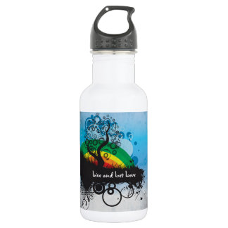 Grunge Rainbow Tree Customizable Stainless Steel Water Bottle