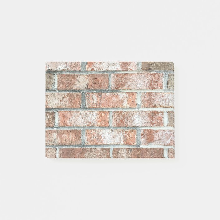 Grunge Red Brick Wall Brown Bricks Background Tan Post It Notes Zazzle Com