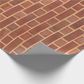 Grunge Red Brick Wall Wrapping Paper (Corner)
