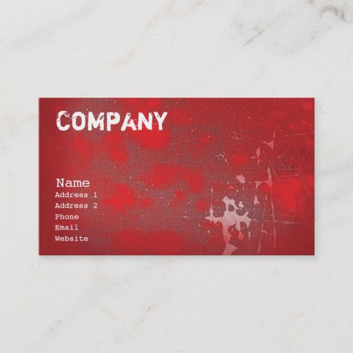 Customizable Grunge Red Business Card