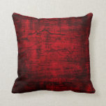 Grunge Red Paint abstract art Throw Pillow