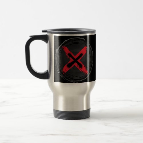  Grunge Red Xpression  Travel Mug