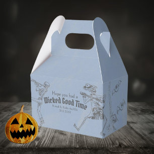 Grunge Retro Black Halloween Party Favor Boxes
